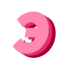 Стикер 30 Montserrat Pink - розовый шрифт