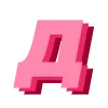 Стикер 5 Montserrat Pink - розовый шрифт