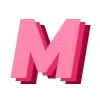 Стикер 13 Montserrat Pink - розовый шрифт