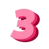 Стикер 8 Montserrat Pink - розовый шрифт