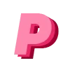 Стикер 17 Montserrat Pink - розовый шрифт