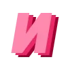 Стикер 9 Montserrat Pink - розовый шрифт