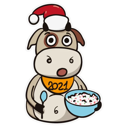 🥄 Стикер «Moo 2021» для Telegram