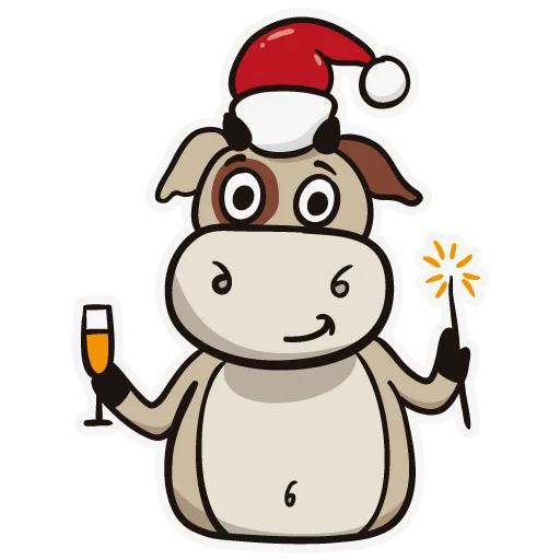 🥂 Стикер «Moo 2021» для Telegram
