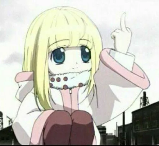 🖕 Стикер «Mood Anime» для Telegram