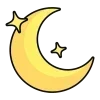 🌙 Эмодзи «Moon» для Telegram