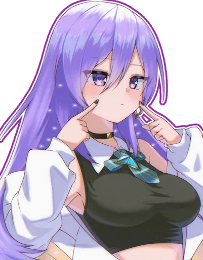 😳 Стикер «Moona Hoshinova (hololive)» для Telegram