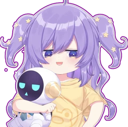😳 Стикер «Moona Hoshinova (hololive)» для Telegram