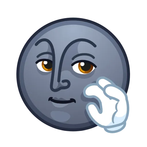 👌 Эмодзи «Moon Emoji» для Telegram