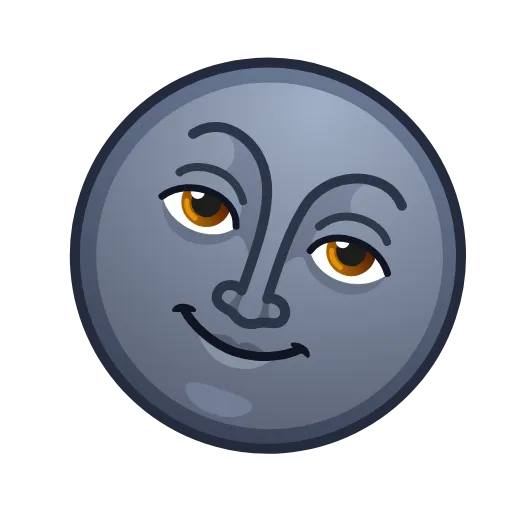 😌 Эмодзи «Moon Emoji» для Telegram
