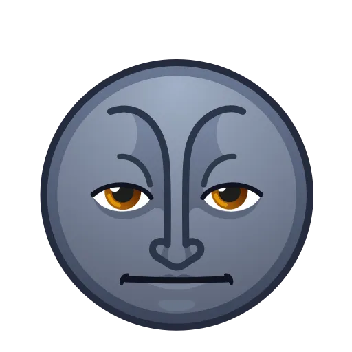 😑 Эмодзи «Moon Emoji» для Telegram