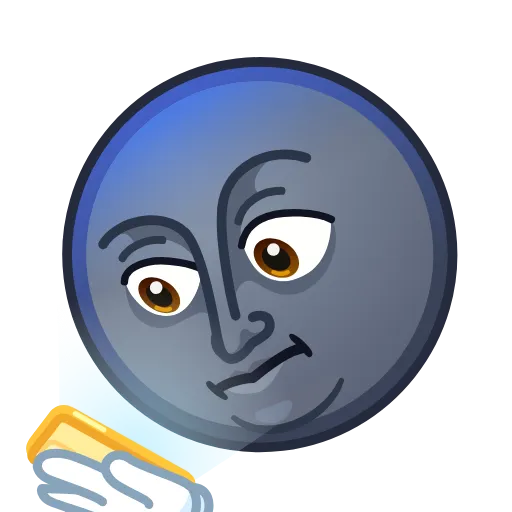 😨 Эмодзи «Moon Emoji» для Telegram