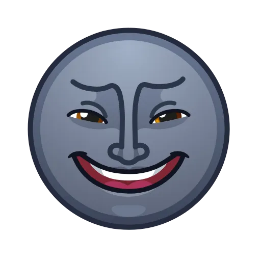 😆 Эмодзи «Moon Emoji» для Telegram