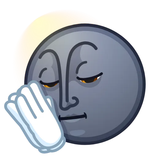 🙏 Эмодзи «Moon Emoji» для Telegram