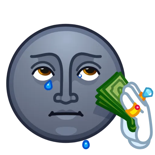 😢 Эмодзи «Moon Emoji» для Telegram