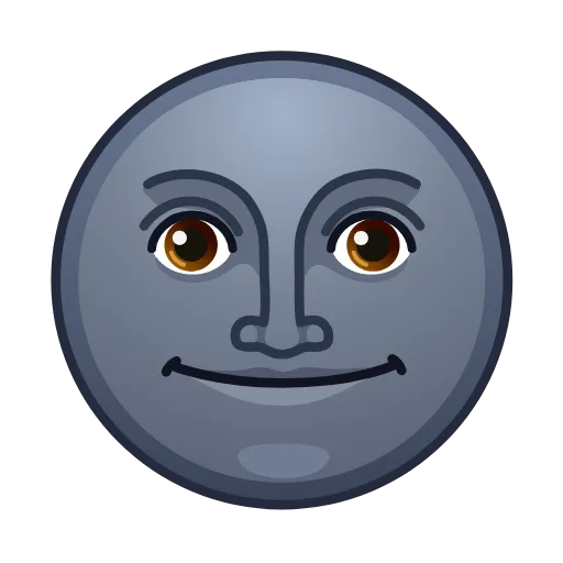 🙂 Эмодзи «Moon Emoji» для Telegram