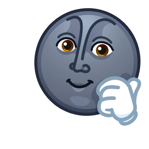 👍 Эмодзи «Moon Emoji» для Telegram