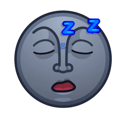 😴 Эмодзи «Moon Emoji» для Telegram