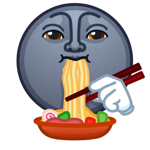 🍜 Эмодзи «Moon Emoji» для Telegram