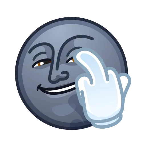 🖕 Эмодзи «Moon Emoji» для Telegram