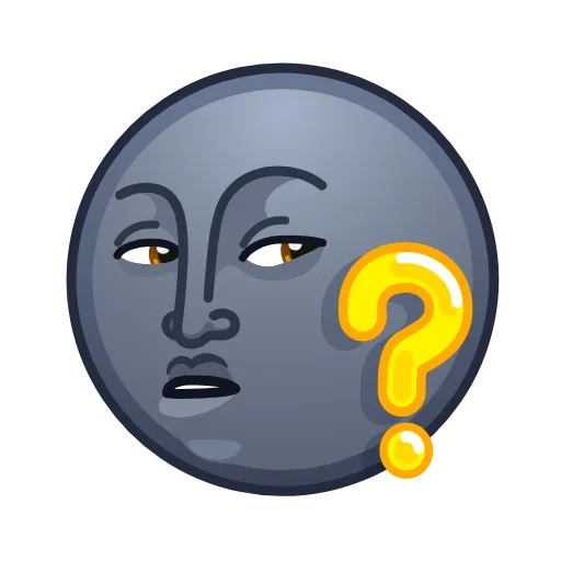 😕 Эмодзи «Moon Emoji» для Telegram