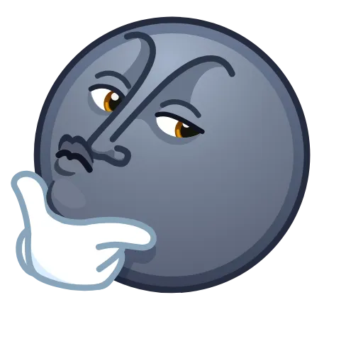 🤔 Эмодзи «Moon Emoji» для Telegram