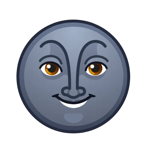 😁 Стикер «Moon Emoji» для Telegram