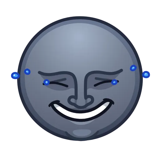 😂 Стикер «Moon Emoji» для Telegram