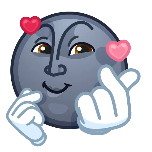 💕 Стикер «Moon Emoji» для Telegram