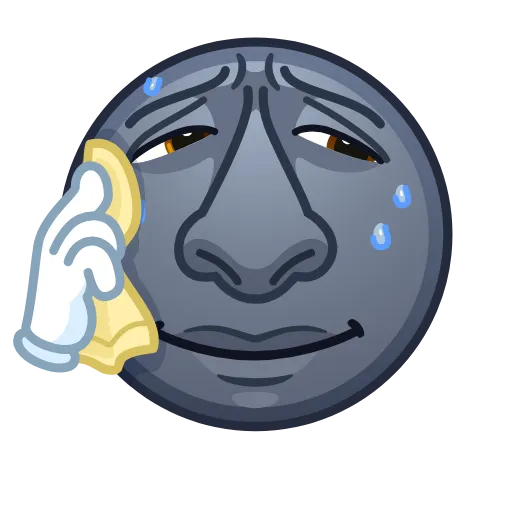 🥵 Стикер «Moon Emoji» для Telegram
