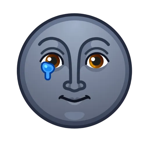 🥲 Стикер «Moon Emoji» для Telegram
