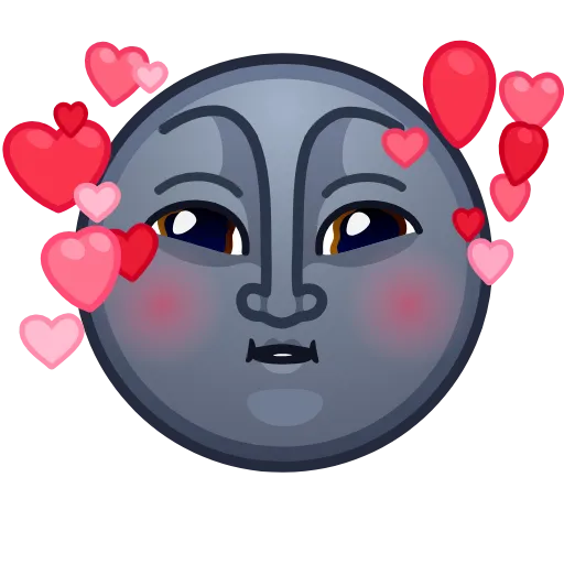 🥰 Стикер «Moon Emoji» для Telegram