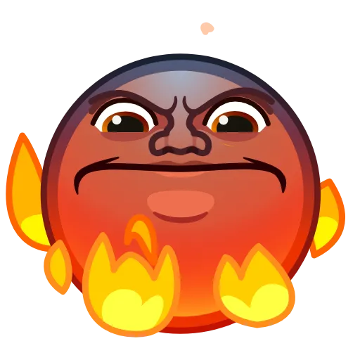 😡 Стикер «Moon Emoji» для Telegram