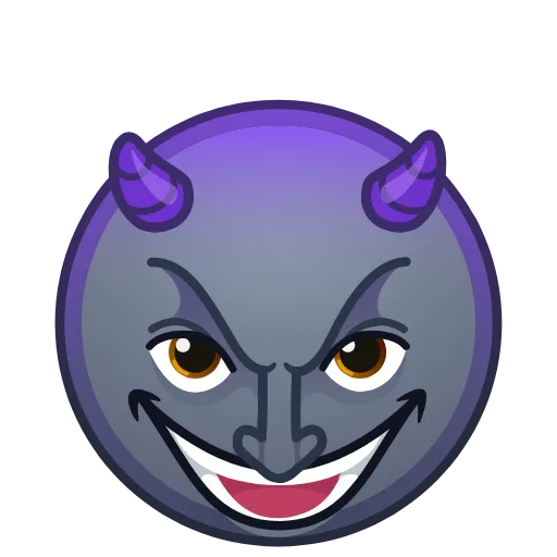 😈 Стикер «Moon Emoji» для Telegram