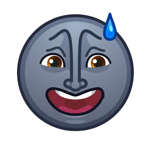 😓 Стикер «Moon Emoji» для Telegram