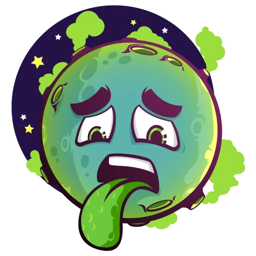 🤢 Стикер «Moony Loony» для Telegram