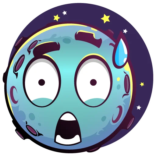 😰 Стикер «Moony Loony» для Telegram