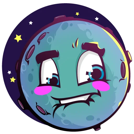 😬 Стикер «Moony Loony» для Telegram