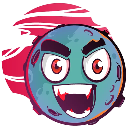 😡 Стикер «Moony Loony» для Telegram