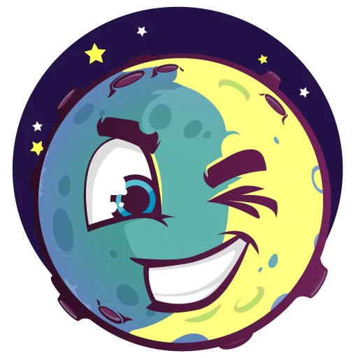 😉 Стикер «Moony Loony» для Telegram