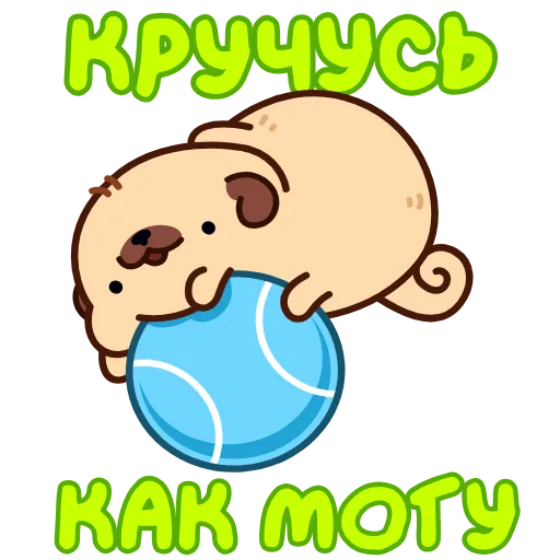 ⭐ Стикер «Мопс Пельмень» для Telegram