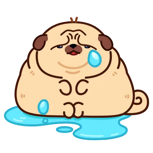 ⭐ Стикер «Мопс Пельмень» для Telegram