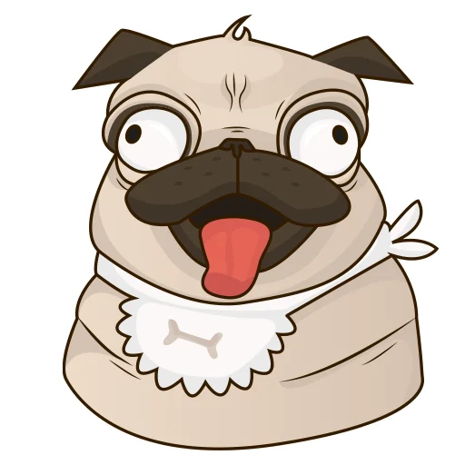 Стикерпак Mops для Telegram