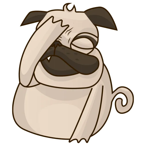 🤦‍♀️ Стикер «Mops» для Telegram