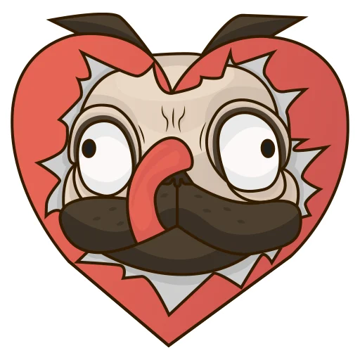 ❤️ Стикер «Mops» для Telegram