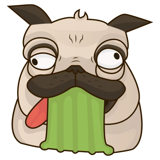 🤮 Стикер «Mops» для Telegram