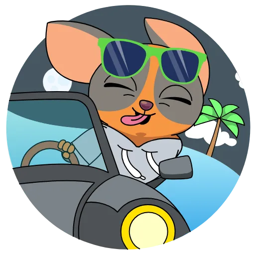 🏎 Стикер «Сберкот» для Telegram