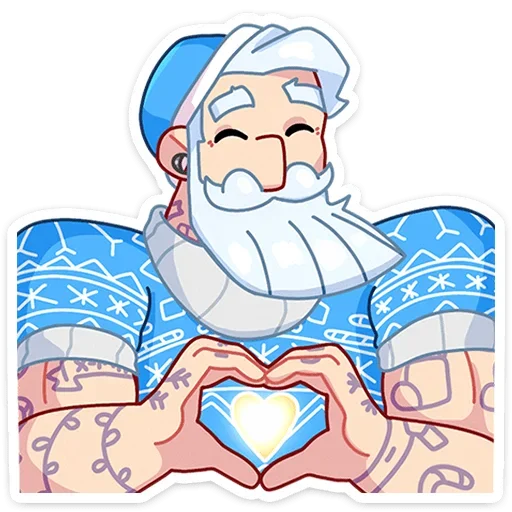 ❤️ Стикер «Мистер Мороз» для Telegram