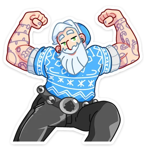 💪 Стикер «Мистер Мороз» для Telegram