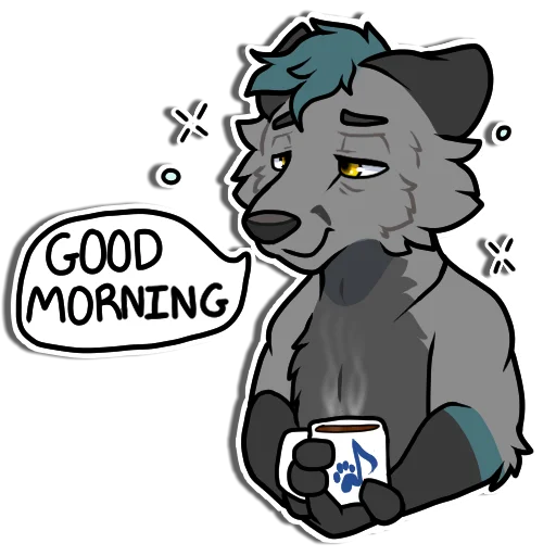 ☕️ Стикер «Mosh» для Telegram